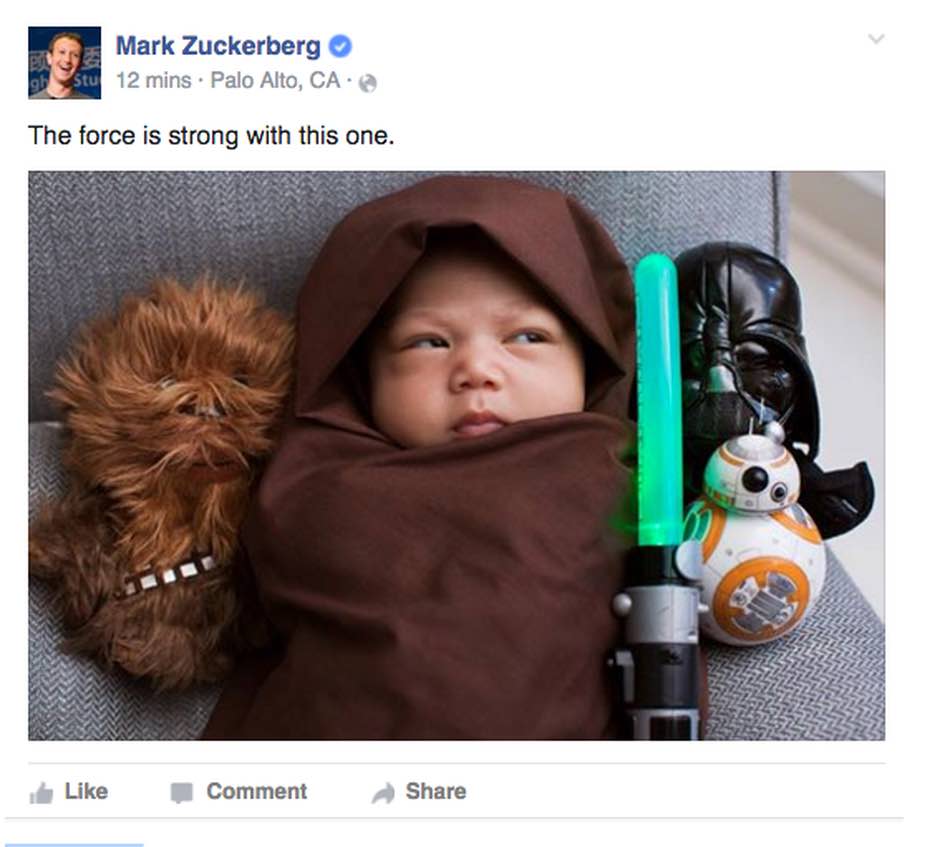 Max Zuckerberg Wearing A Jedi Robe