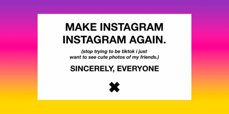 make instagram instagram again
