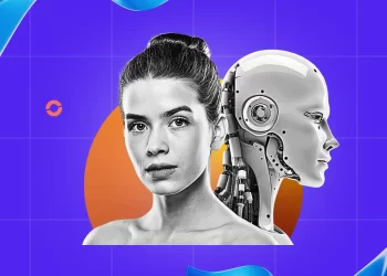 AI voice assistant interacting naturally with a human, powered by deep learning and neural TTS