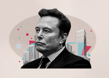 Elon Musk livestreaming on a phone screen with digital reactions