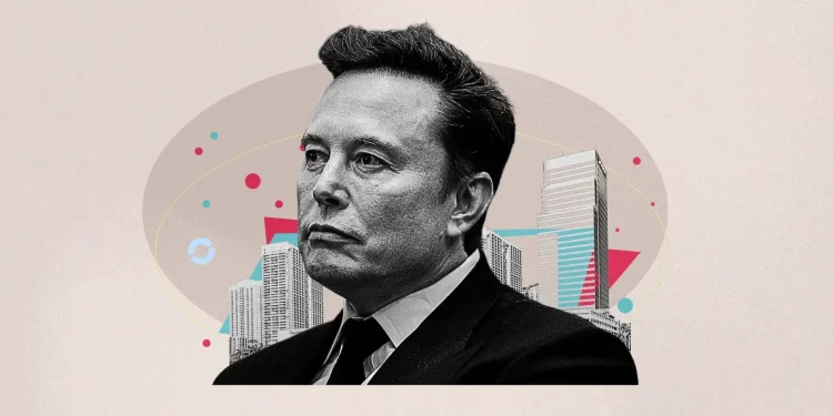 Elon Musk livestreaming on a phone screen with digital reactions