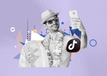 A collage of July TikTok trends including dramatic reactions, fashion walk reversals, and Squid Game edits.