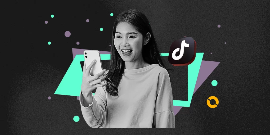 TikTok creator filming a viral AI prank video