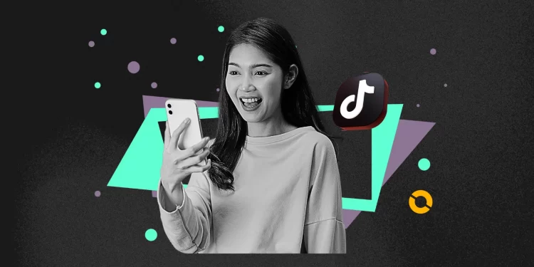 TikTok creator filming a viral AI prank video