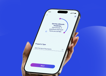 Visualization of AI-powered real estate analytics showing property trends, location data, and market growth predictions.
