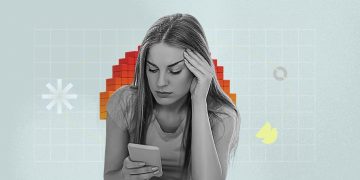 An abstract image of red and black digital waves symbolizing online outrage and provocation