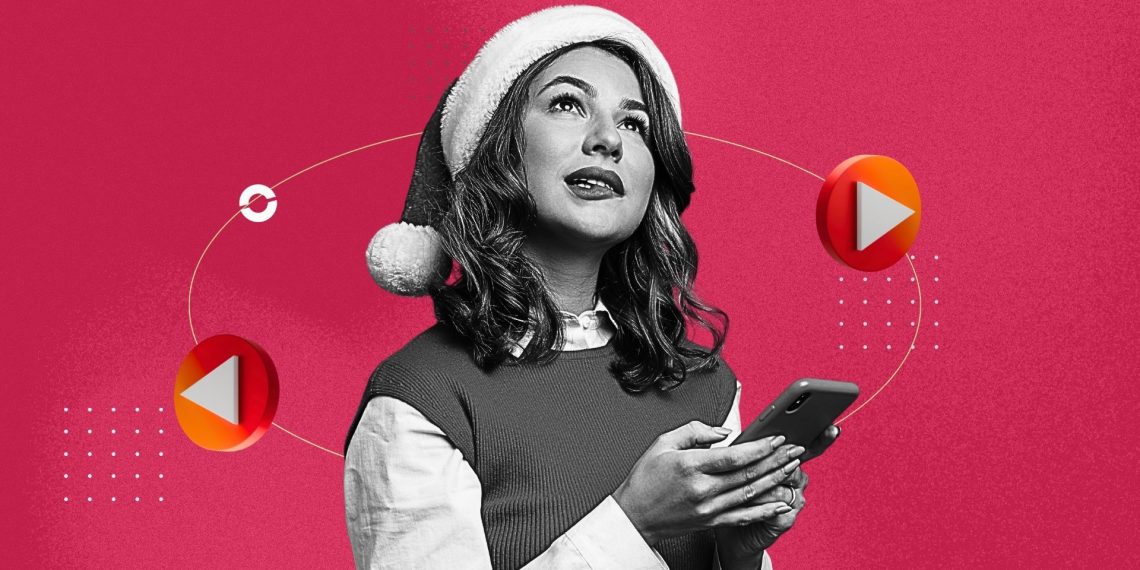 Collage of trending YouTube Shorts in December 2025 including holiday DIY, New Year recaps, and AI-generated content.