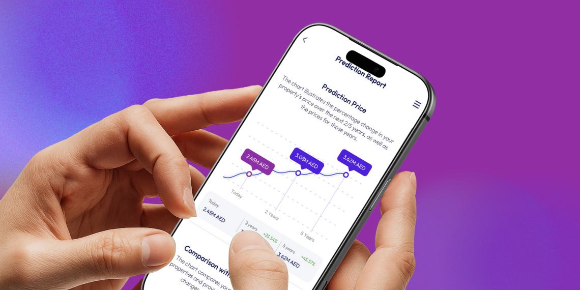 A homeowner using an AI app for interior design and property valuation