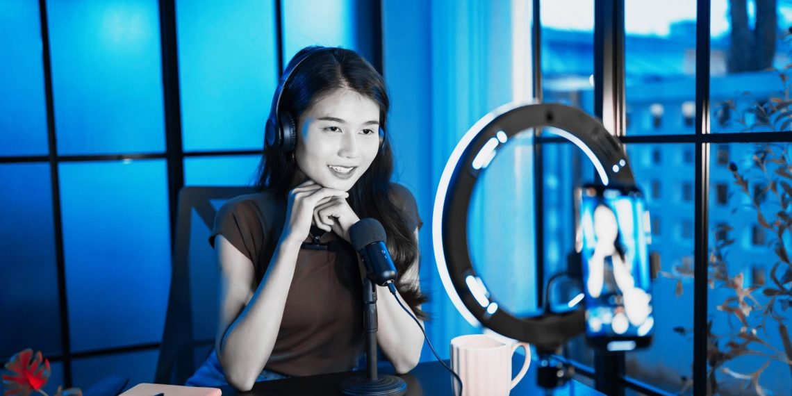 A digital avatar mimicking a real influencer to promote products online